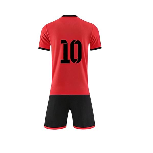 Red & Black Soccer Kit – Football Jersey & Shorts Set - Image 4