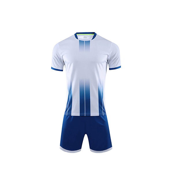 White & Blue Soccer Kit – High-Performance Football Jersey & Shorts Set