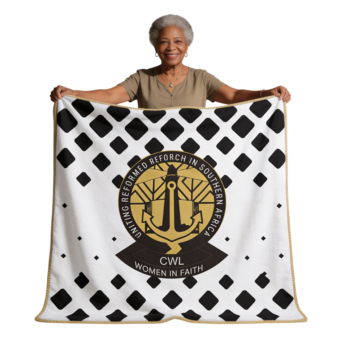 CWL URCSA Church White and Blue Blanket
