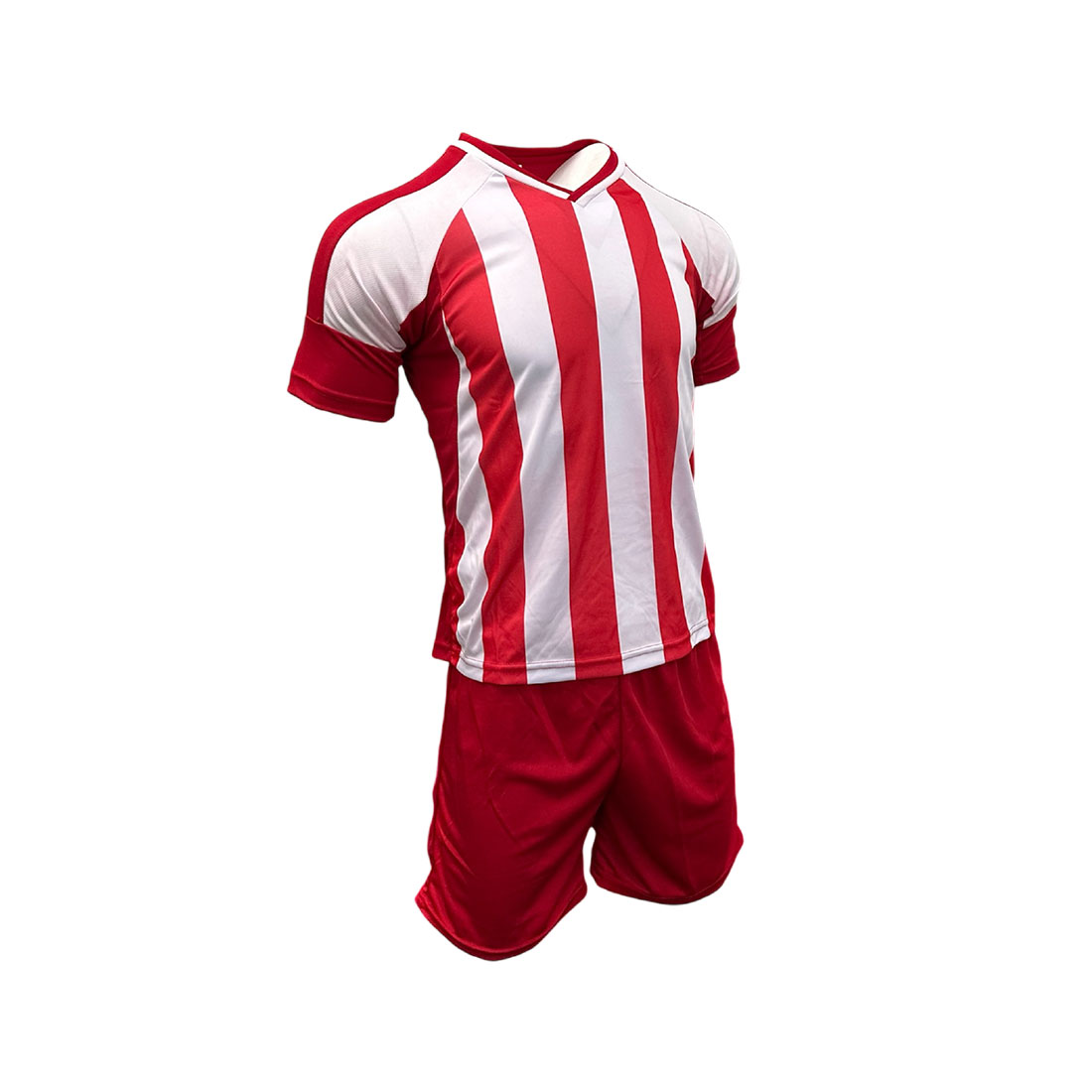 Red & White Striped Soccer Kit – Pack of 14 - Image 3