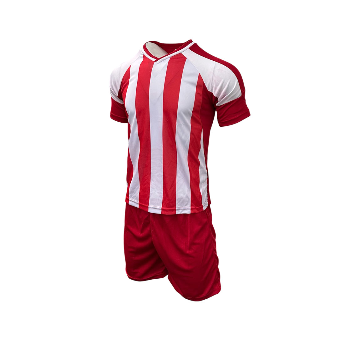 Red & White Striped Soccer Kit – Pack of 14 - Image 2