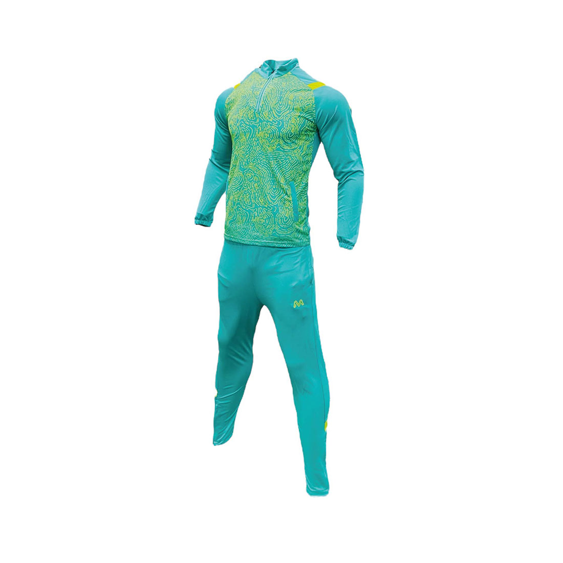 Teal & Lime Green Tracksuit Set - Image 2