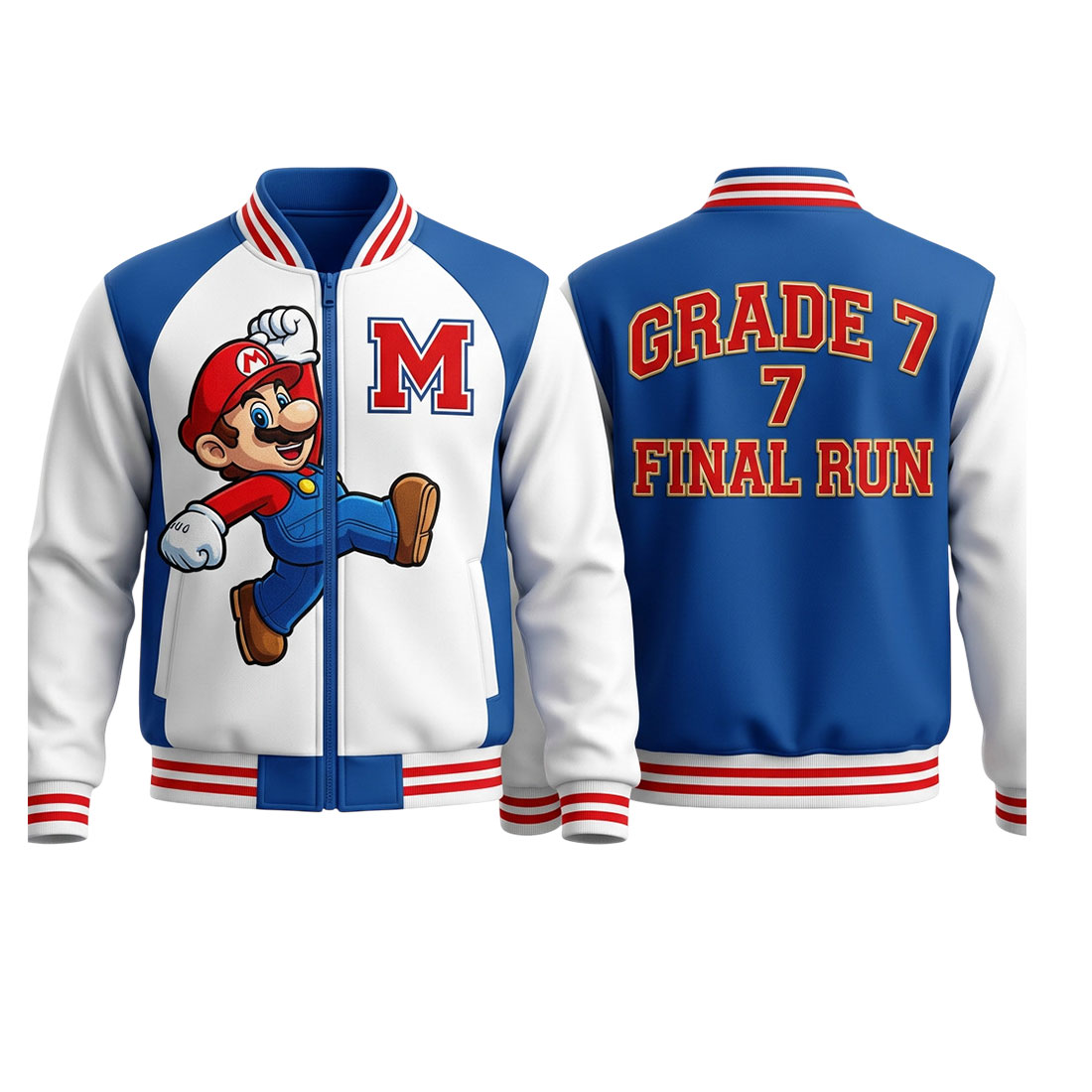Grade 7 Mario Final Run Varsity Jacket
